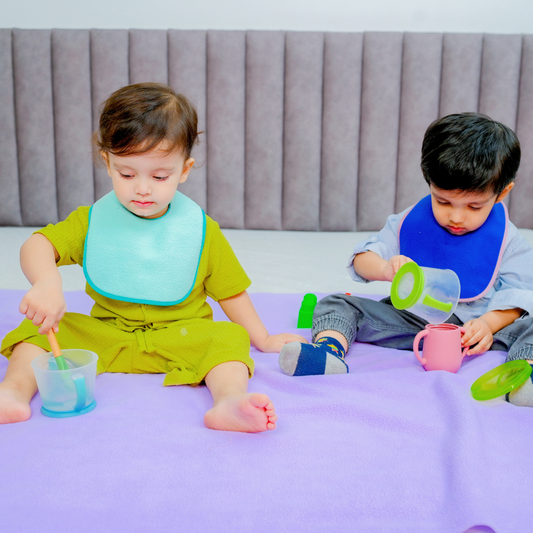 Top Reasons Parents Love This Royal Blue + Firoza + Dark Blue - Absorbent Bibs Combo
