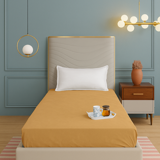 Terry Camel Single Bed Waterproof Mattress Protector