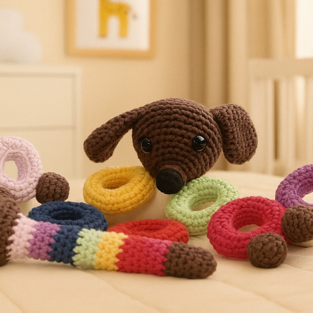 Rainbow Stackable Dog Toy