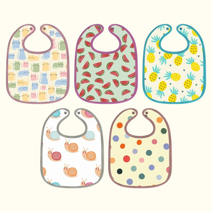 Happy Matty New Baby Bibs (Pack of 5)