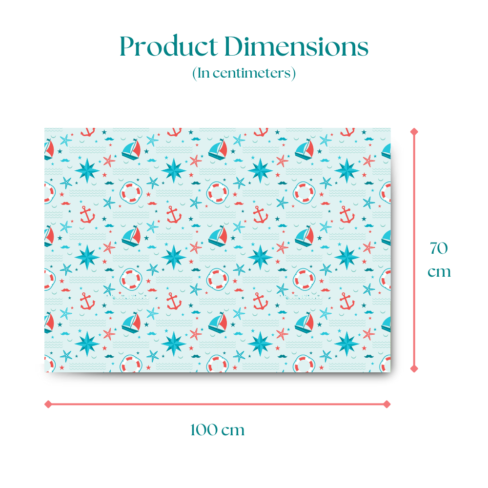 Nautical Print Crib Sheet