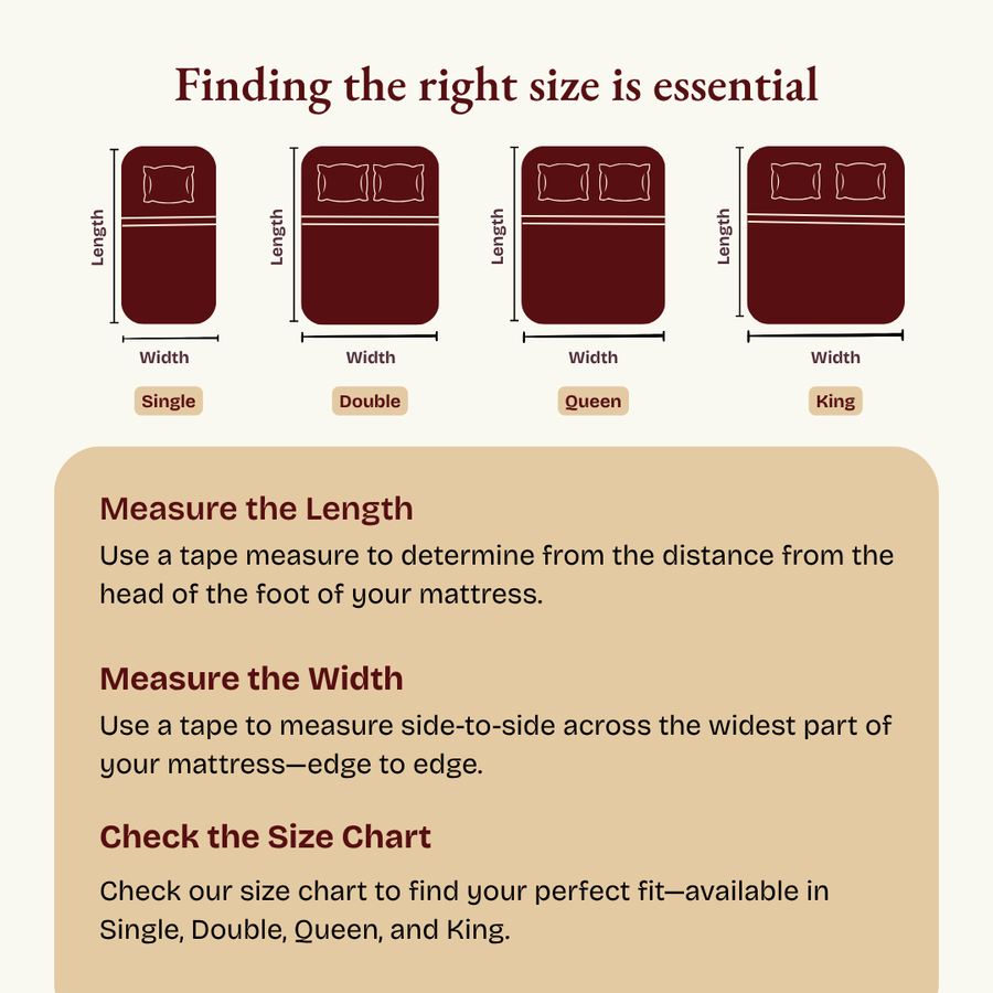 Lycra Maroon Waterproof Mattress Protector
