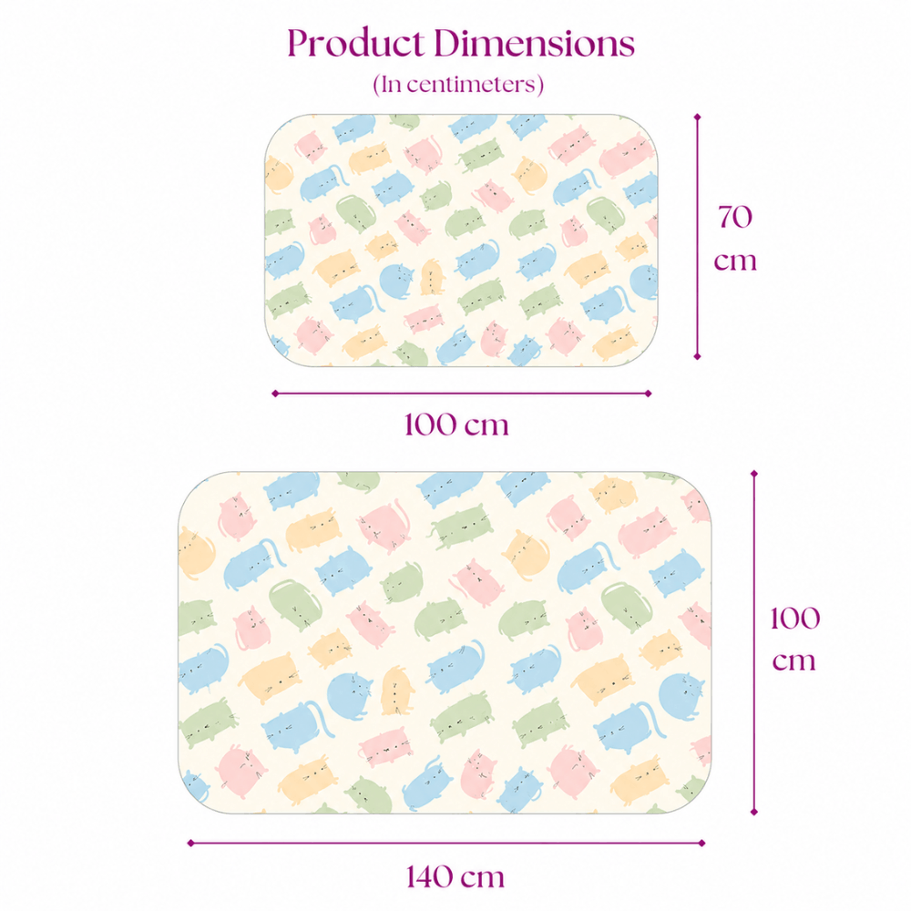 Cat Print Crib Sheet
