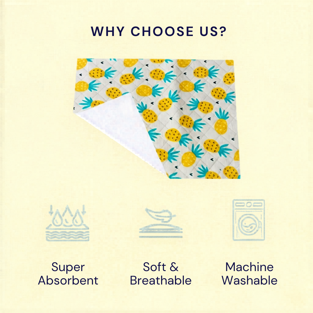 Pineapple Print Crib Sheet