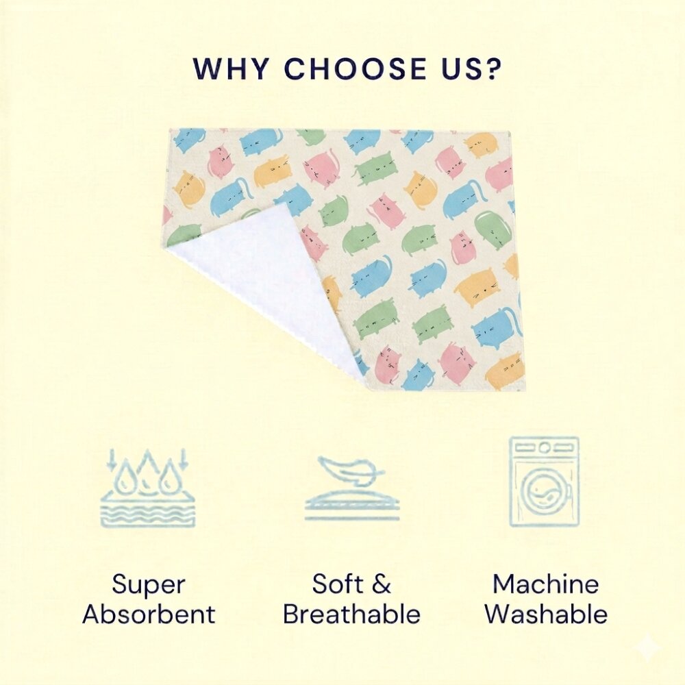 Cat Print Crib Sheet
