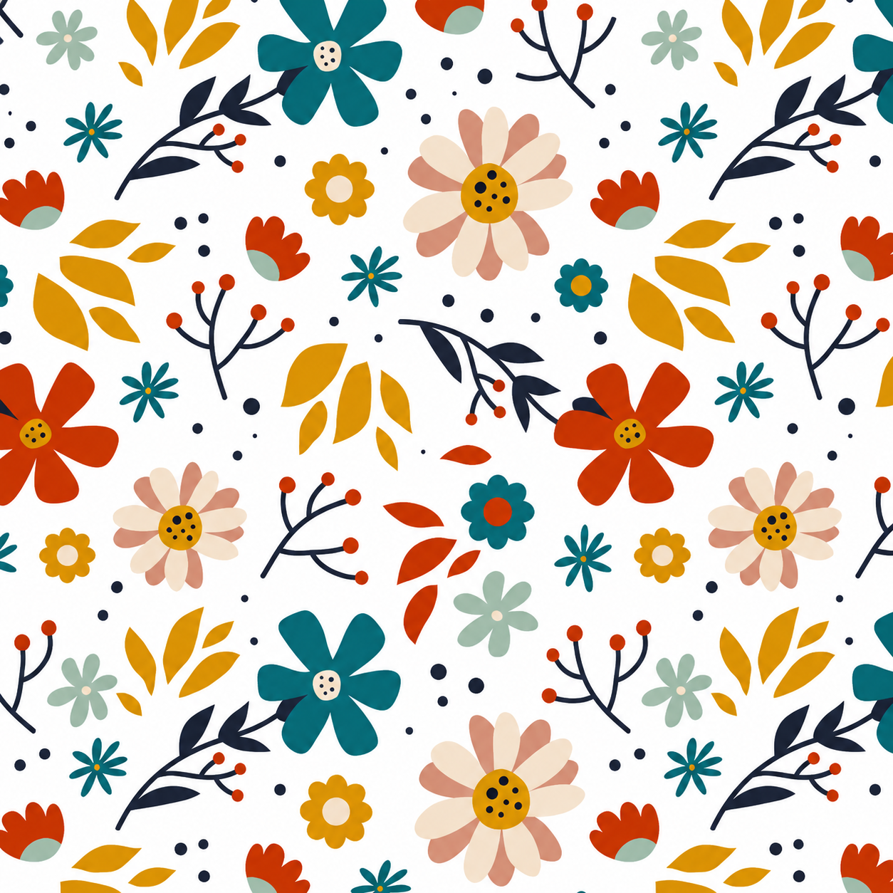 Floral Print Premium Matty