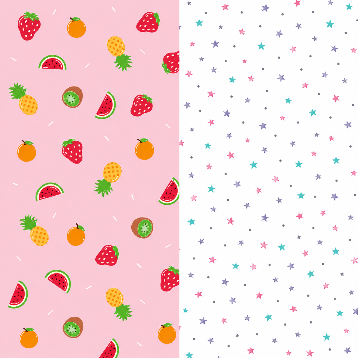 Fruits & Star Print Premium Matty Combo