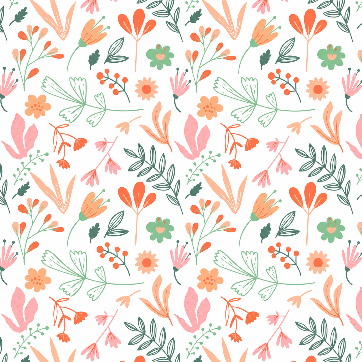 Leaves Print Premium Matty