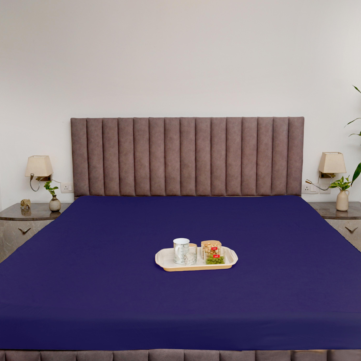 Navy Blue Terry Mattress Protector