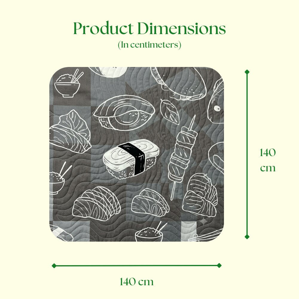 Baby Fish Print Picnic Mat