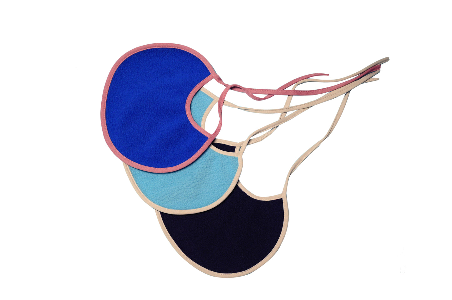 Peach + Yellow + Maroon - Absorbent Bibs (Pack of 3)