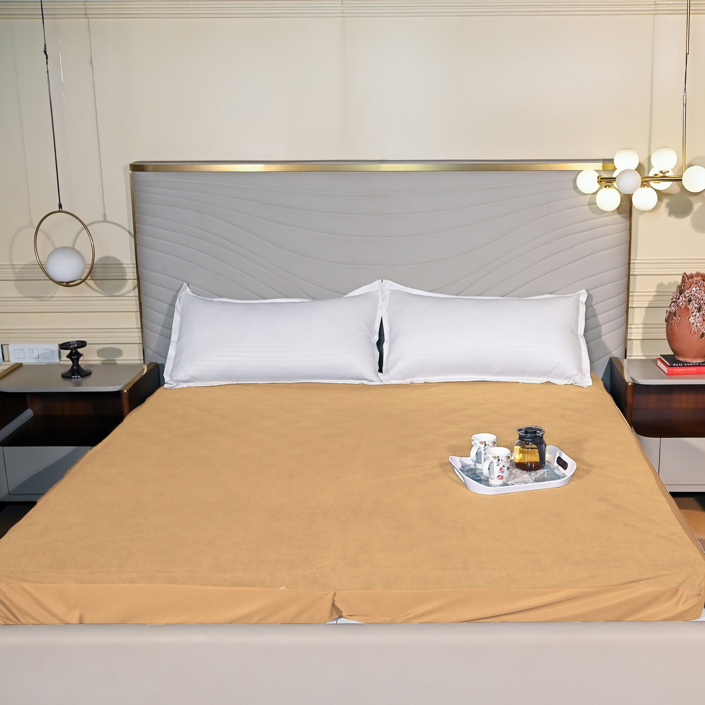Terry Navy Blue Waterproof Mattress Protector
