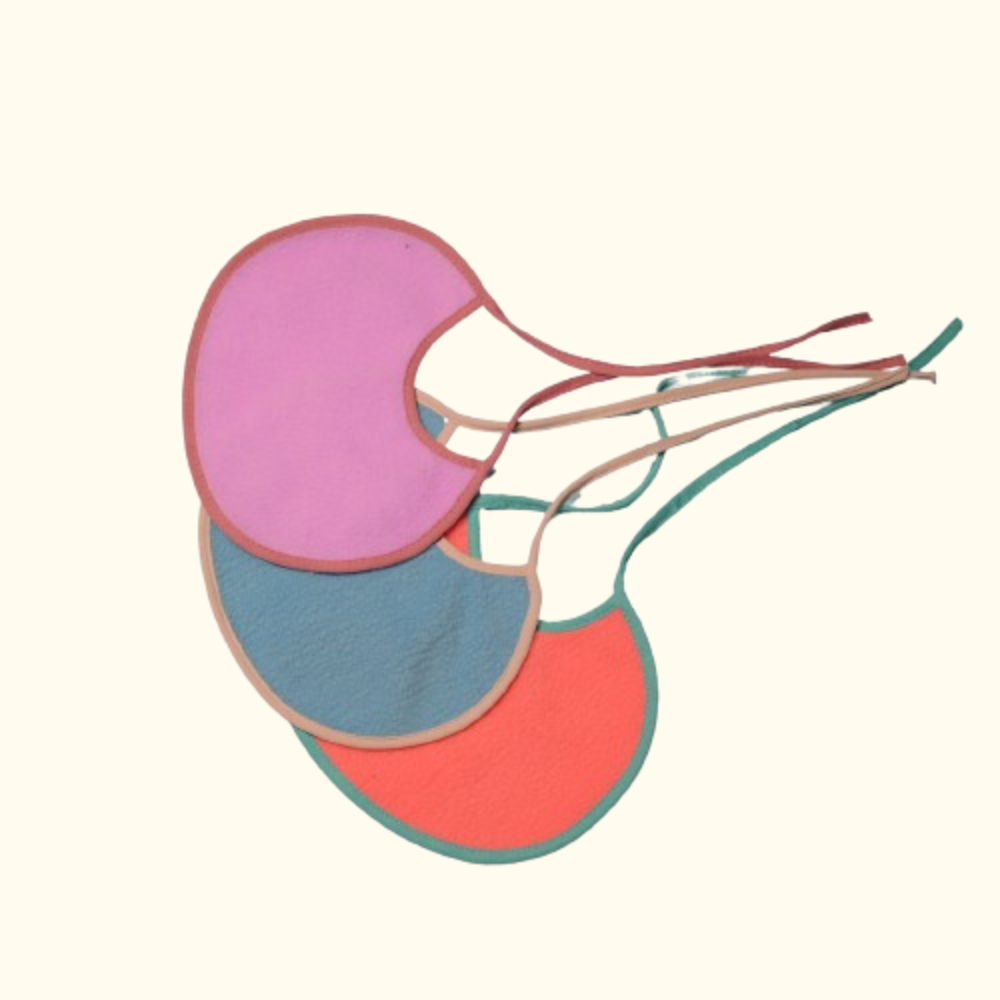 Dark Blue + Red + Royal Blue - Absorbent Bibs (Pack of 3) | Small