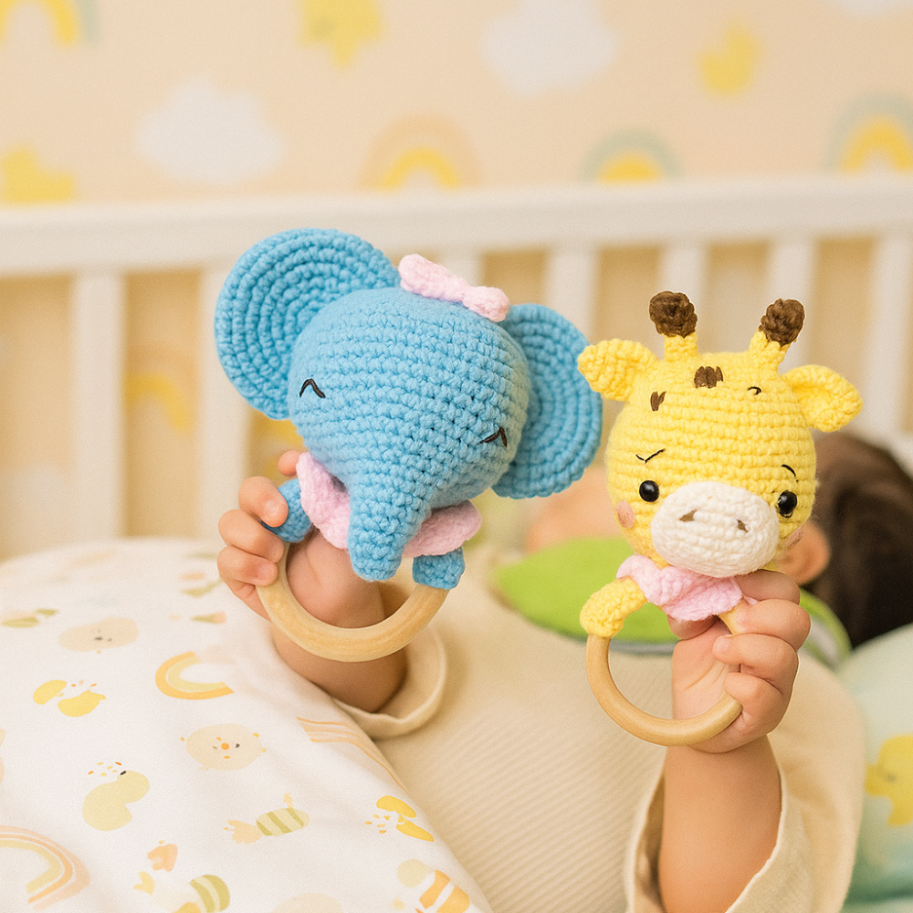 Giraffe Crochet Rattle