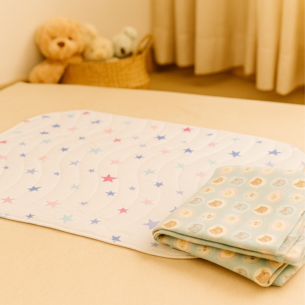Star Print Premium Matty & Teddy Crib Sheet Combo