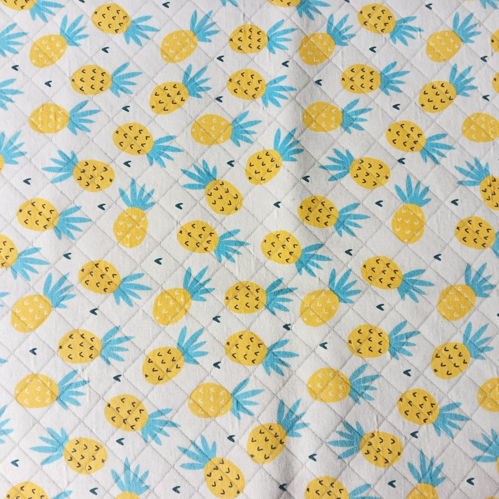 Pineapple Print Crib Sheet