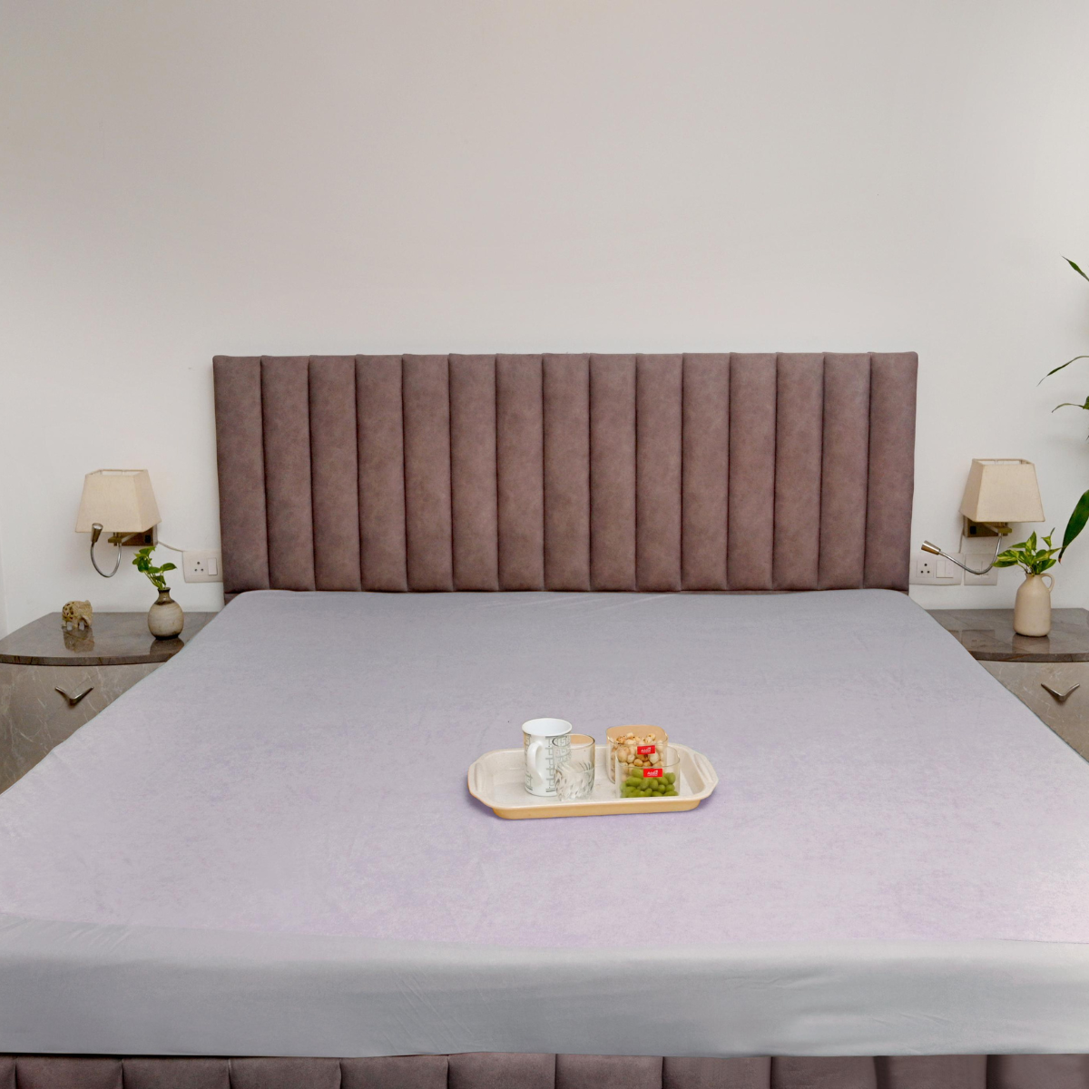 White Terry Elastic Mattress Protector