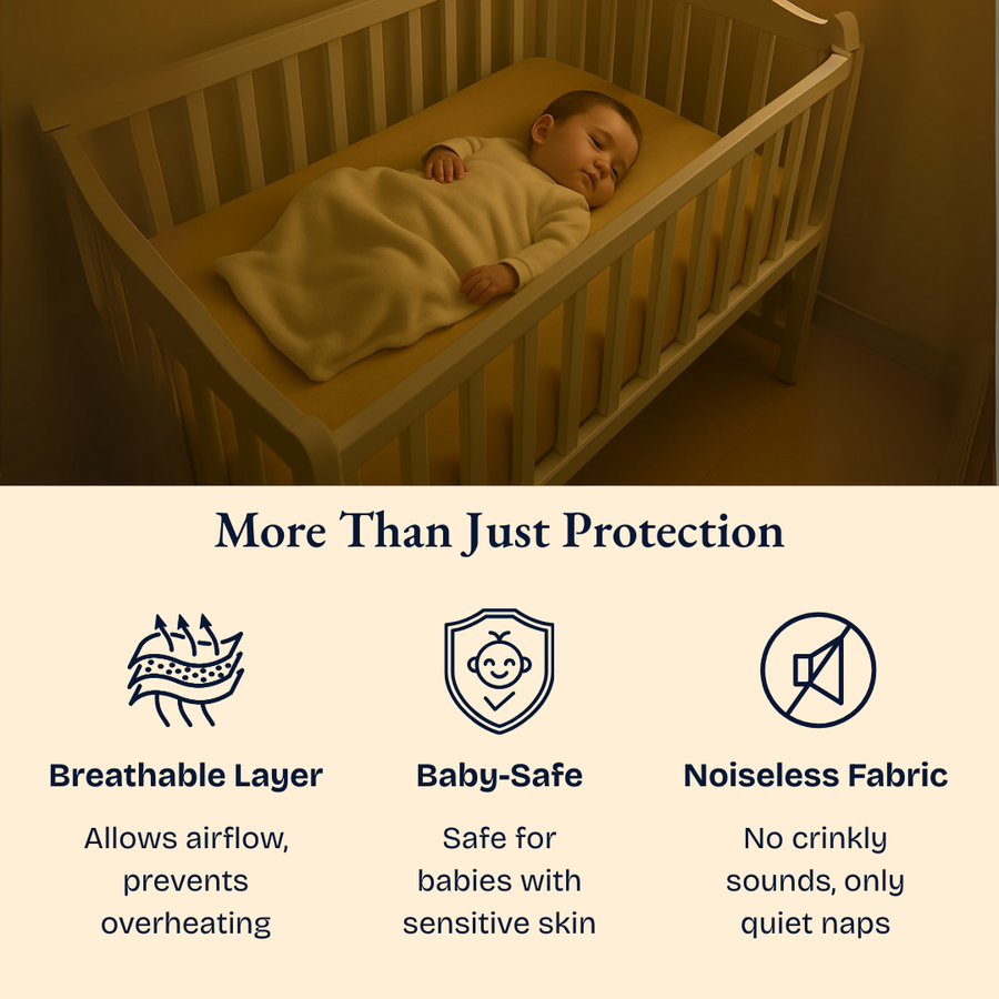 Waterproof Camel Crib Mattress Protector Sheet