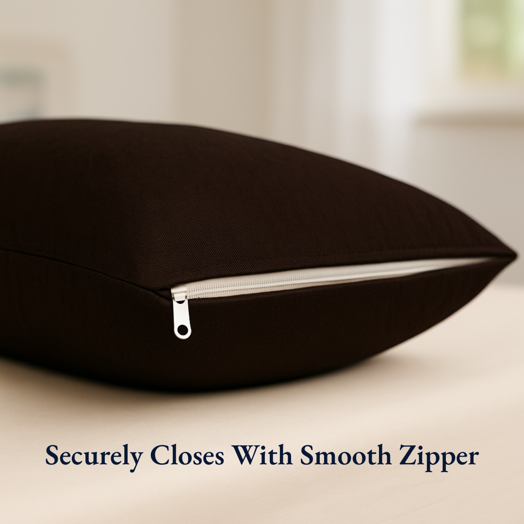 Dark Brown Pillow Protector (Pack Of 2)