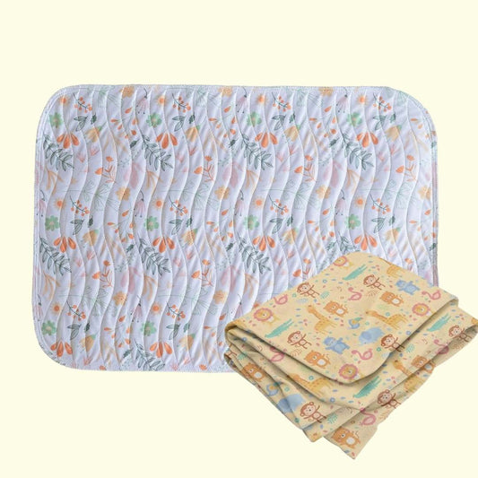 Leaves Print Premium Matty & Animal Crib Sheet Combos for Stylish Nurseries