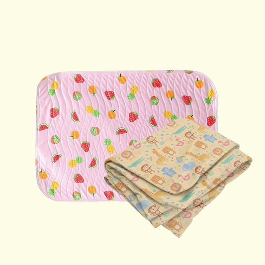 Fruit Print Premium Matty & Animal Crib Sheet Combos for Playful Spaces