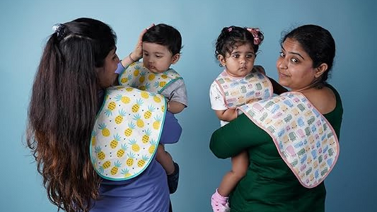 From Spills to Splashes: How Our Bibs and Burp Sheets Save the Day for Busy Parents