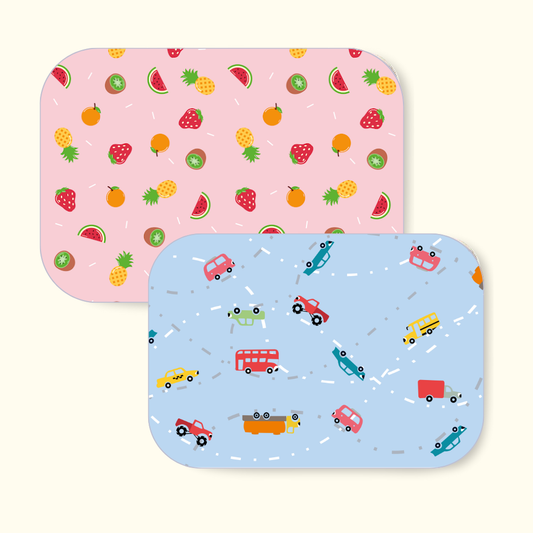 Fruits & Car Print Premium Matty Combo That Brightens Baby’s Playtime Everyday