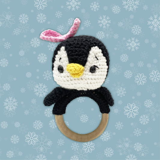 The Penguin Crochet Rattle Babies Adore and Moms Rely On
