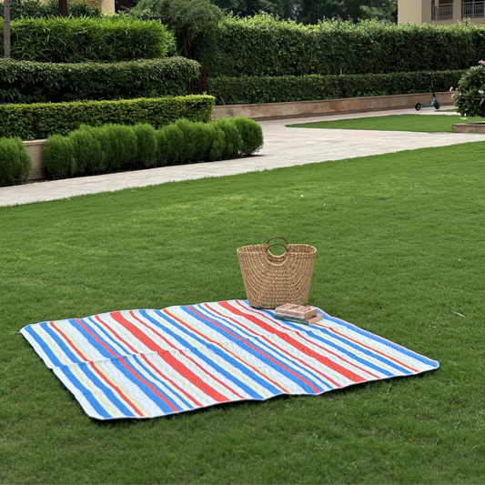 Striped Print Picnic Mats for Family Adventures
