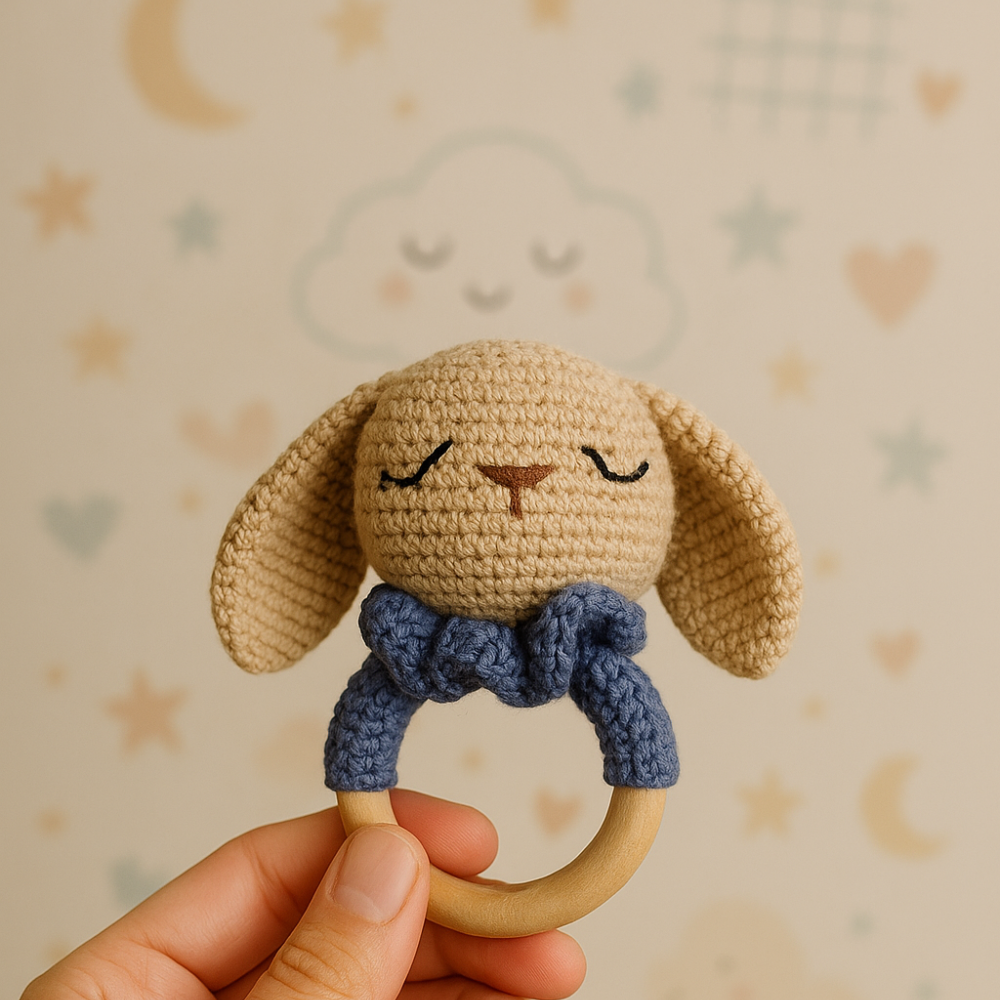 Bunny Crochet Rattles for Sensory and Motor Skills