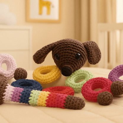 Rainbow Stackable Dog Toy