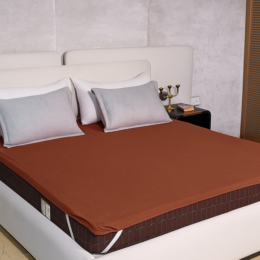 Terry Elastic Dark Brown waterproof Mattress Protector
