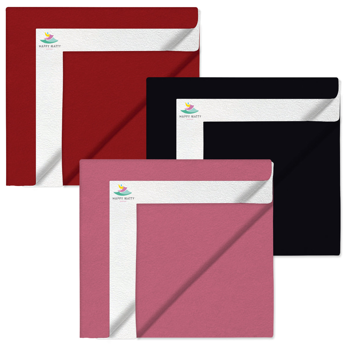 Maroon + Royal Blue + Pink Dry Sheet (Pack of 3)