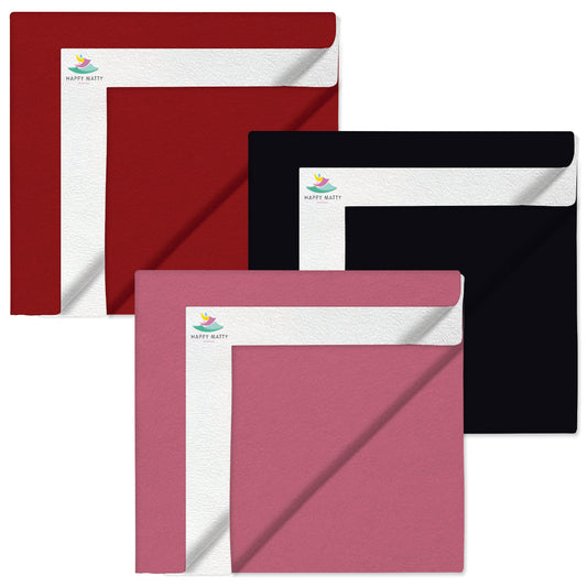 Maroon + Royal Blue + Pink Dry Sheet (Pack of 3)