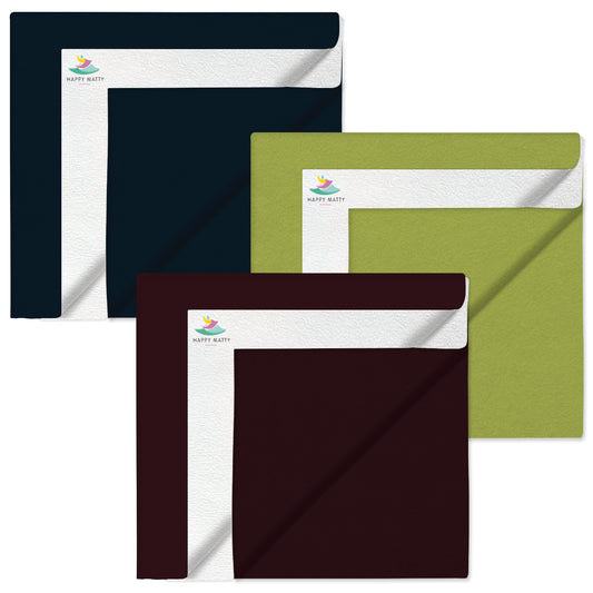 Royal Blue + Green + Maroon Dry Sheet (Pack of 3)