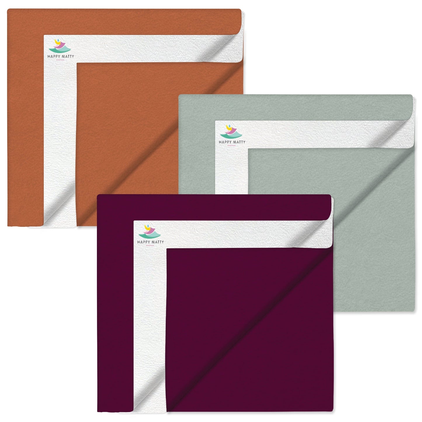 Salmon Rose + Royal Blue + Grey Dry Sheet (Pack of 3)