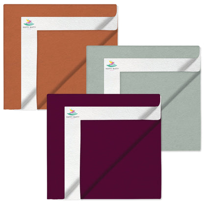 Salmon Rose + Royal Blue + Grey Dry Sheet (Pack of 3)