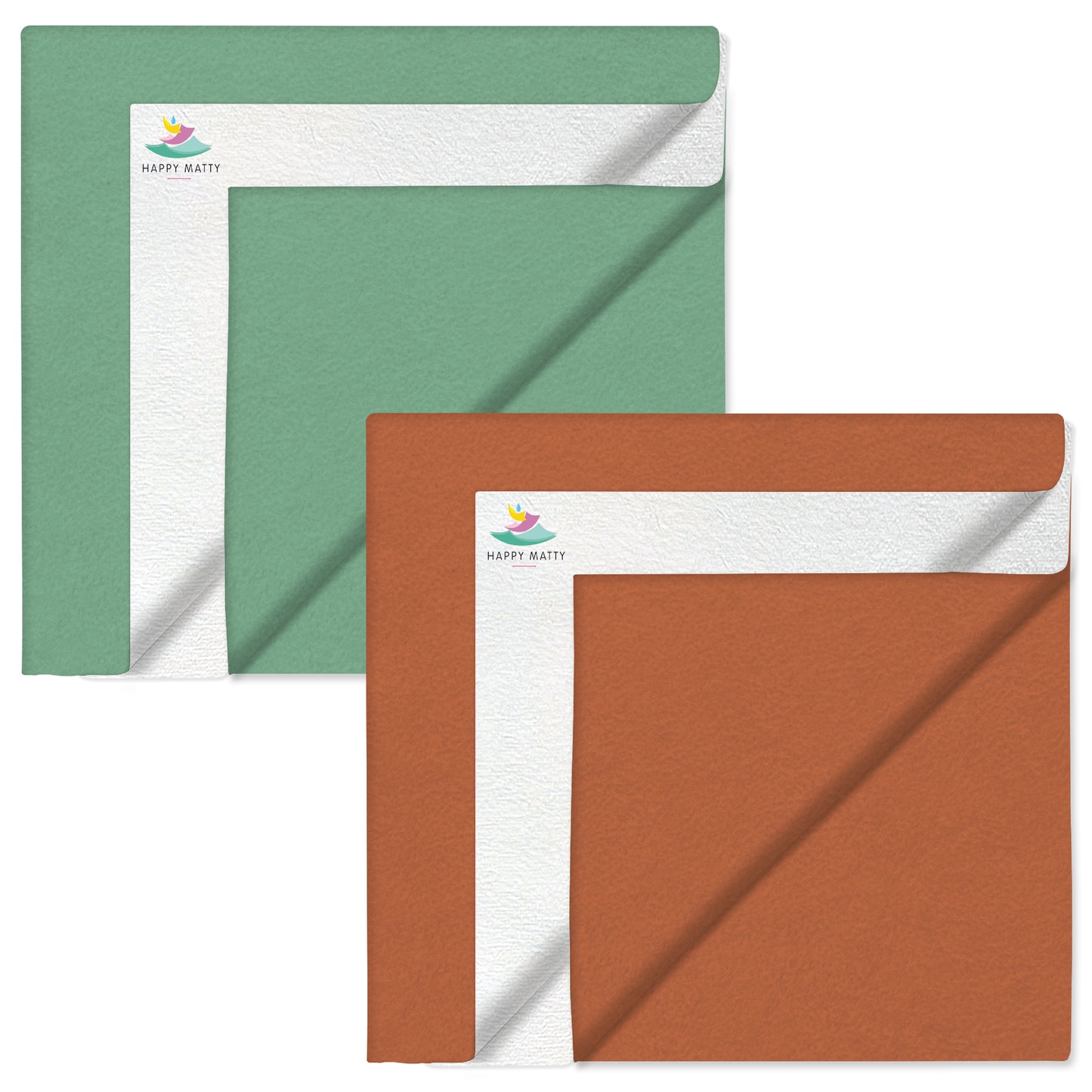 Sea Green + Peach Dry Sheet (Pack of 2)