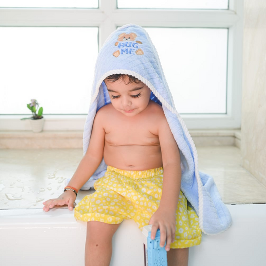 Baby Blue Hug Me Hooded Towel