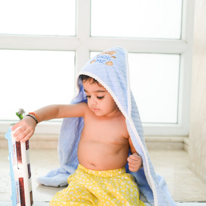 Baby Blue Hug Me Hooded Towel