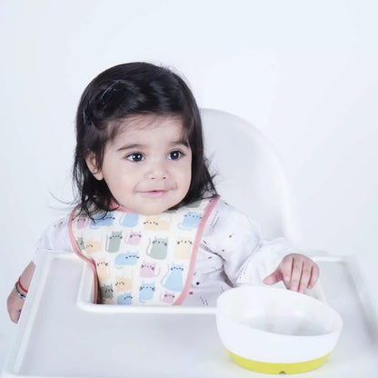 Happy Matty Cat Print Bib & Burp Sheet Large
