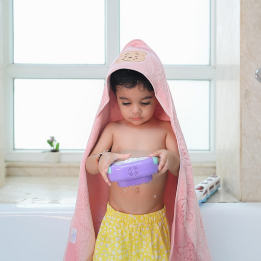 Pink Teddy Hooded Towel