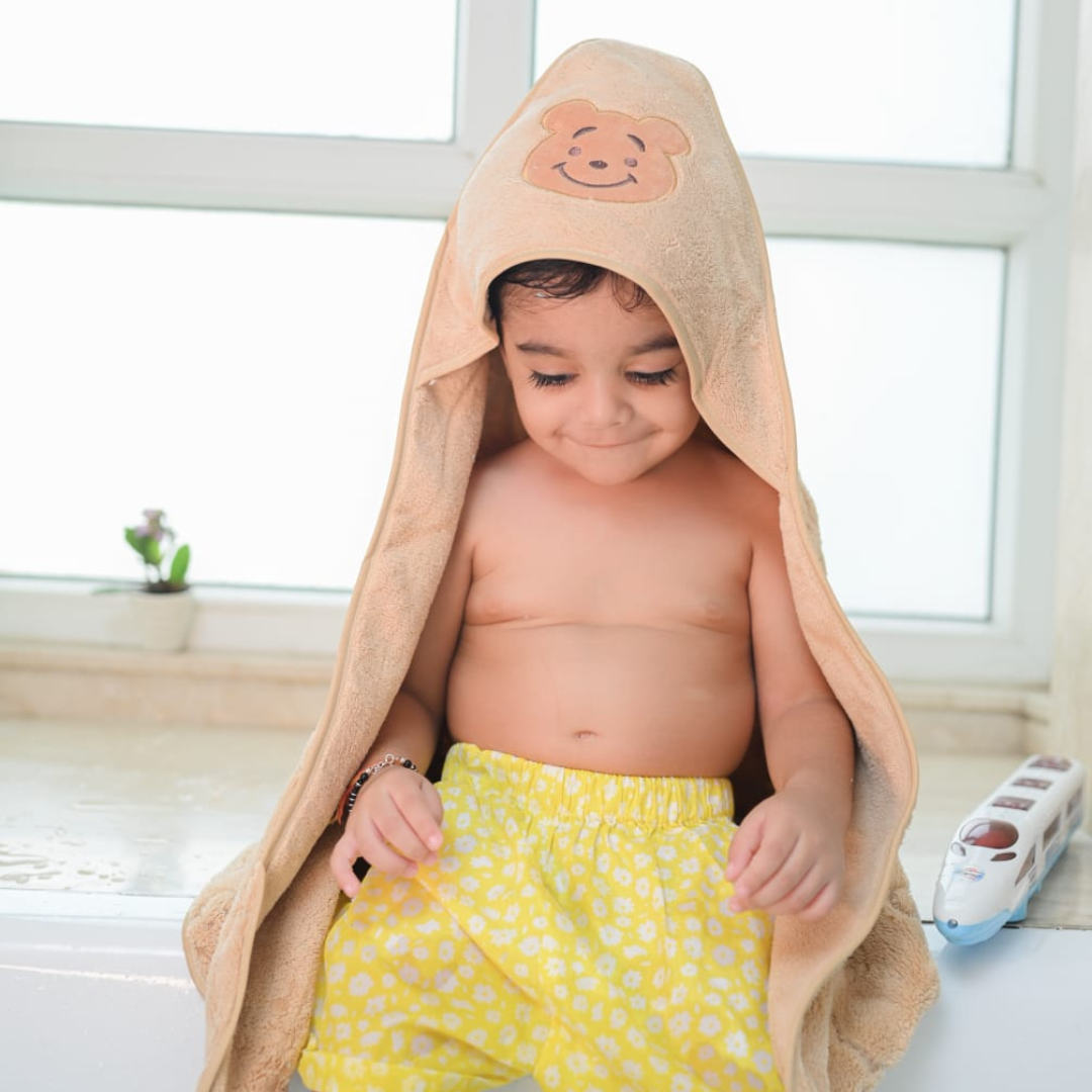 Pink Teddy Hooded Towel