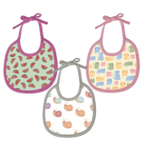 Watermelon, Snail & Cat Print Baby Bibs Medium (Pack of 3)
