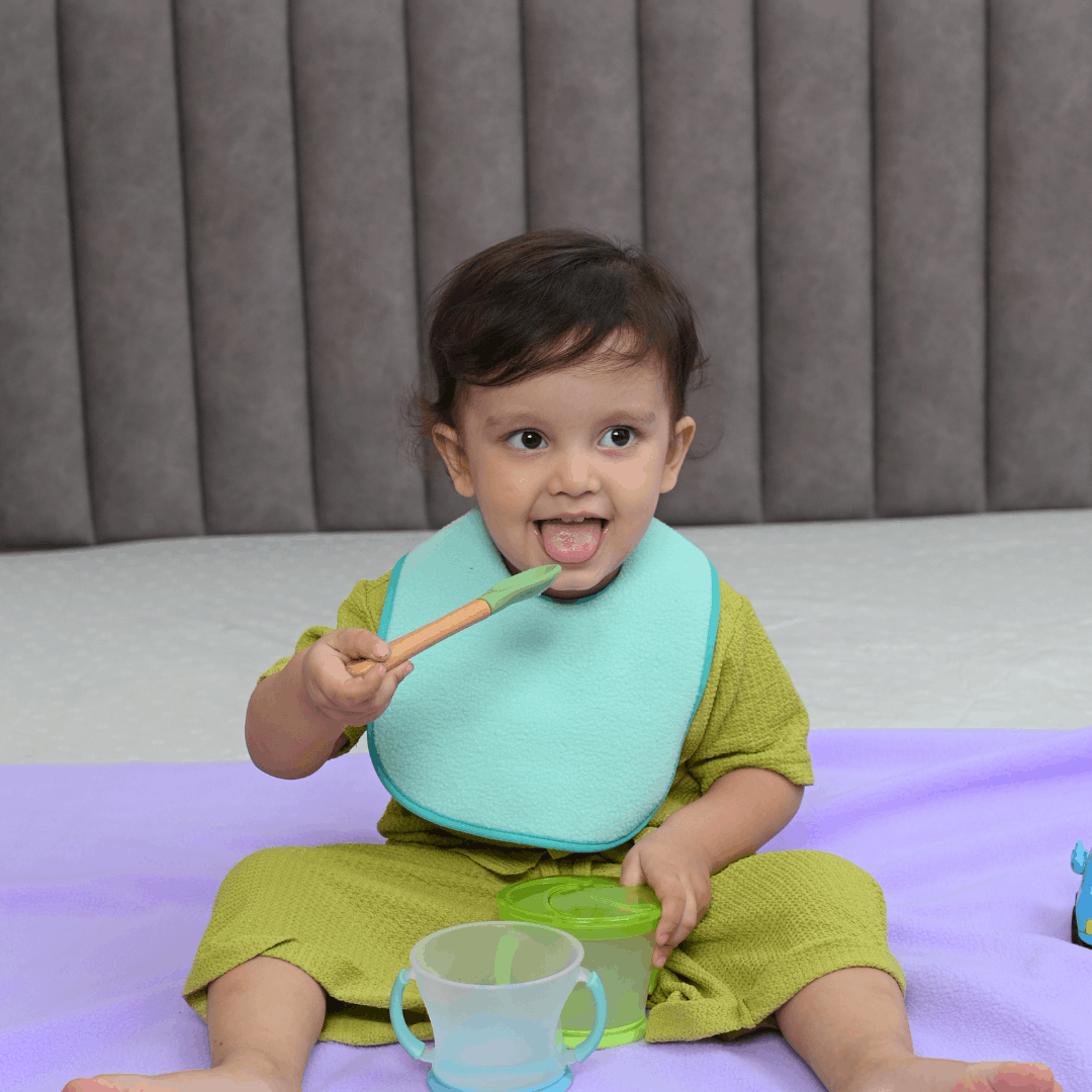 Sea Green + Royal Blue + Rani Pink - Absorbent Bibs (Pack of 3) | Large