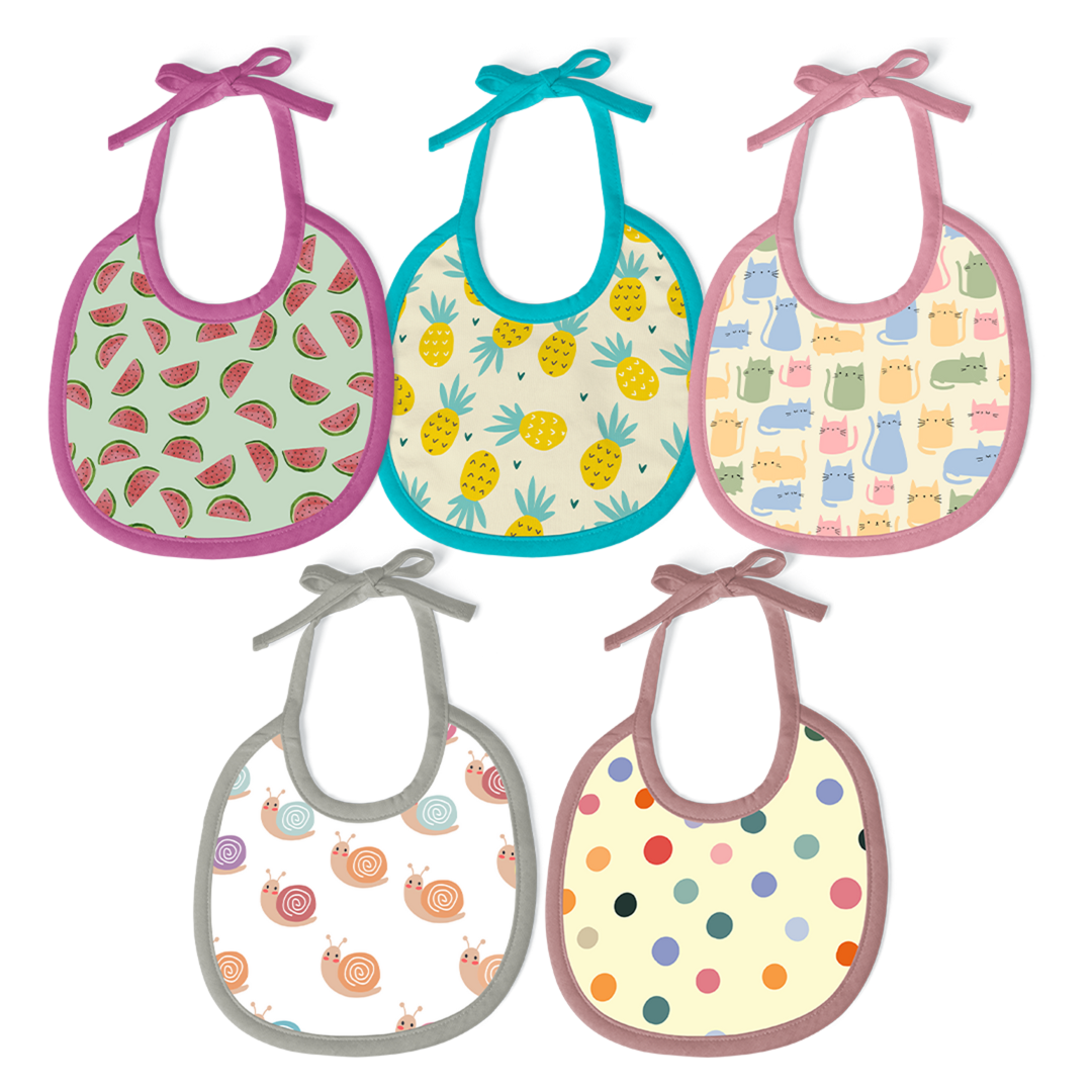 Happy Matty Baby Bibs (Pack of 5)