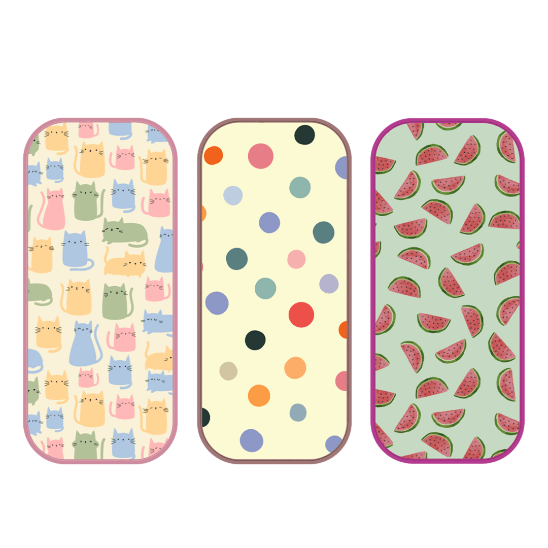 Polka Dot, Watermelon & Cat Print Burp Sheet Large (Pack of 3)