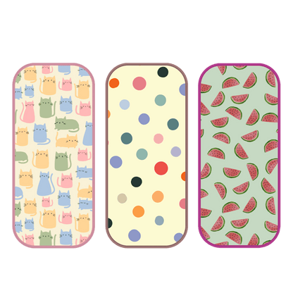 Polka Dot, Watermelon & Cat Print Burp Sheet Large (Pack of 3)