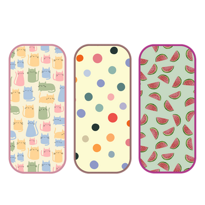 Polka Dot, Watermelon & Cat Print Burp Sheet Medium (Pack of 3)