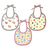 Polka dots, Snail & Cat Print Baby Bibs Medium (Pack of 3)